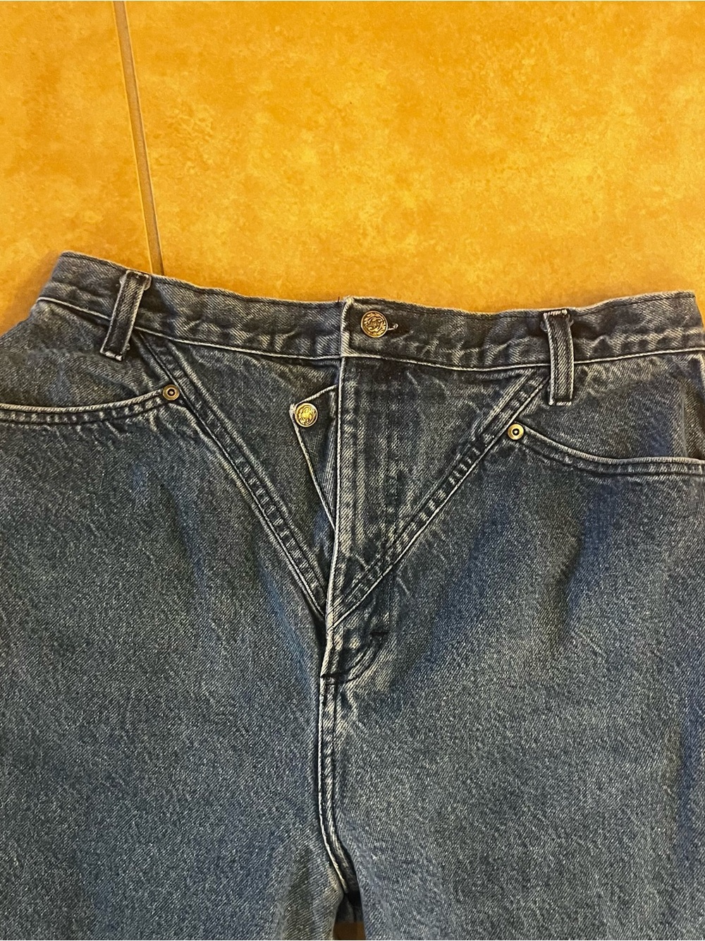Vtg Ozark Mountain Bareback Jeans High Waist Western Rocky Denim - 17 - 32x31